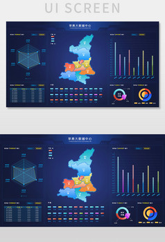 暗色系科技酷感大數據展示頁面